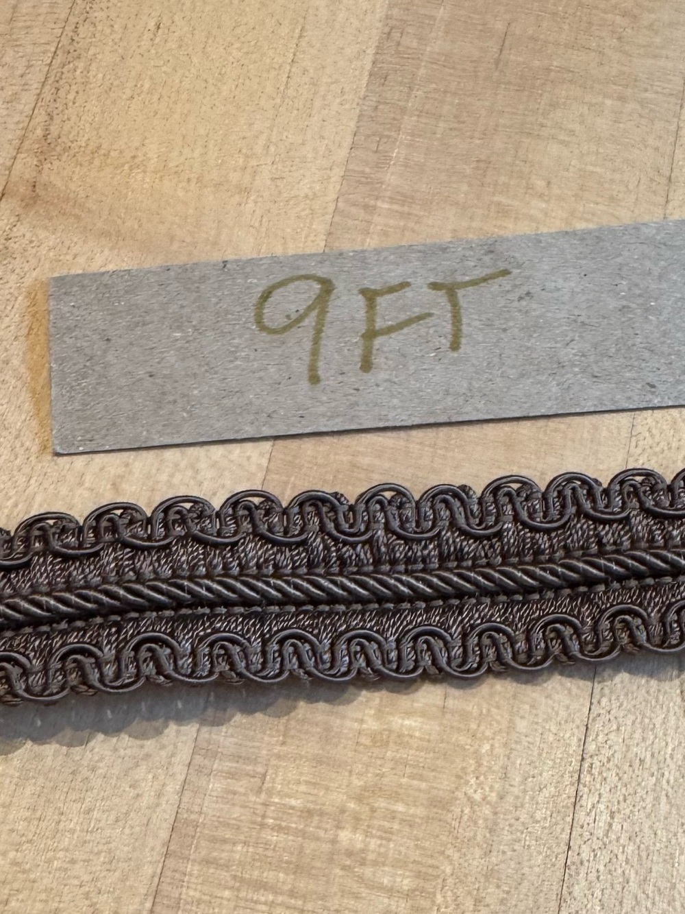 Decorative chocolate Brown Gimp Braid Trim - 9ft/3 yards